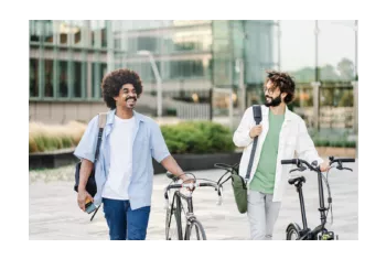 Vélotafeurs se rendant au travail