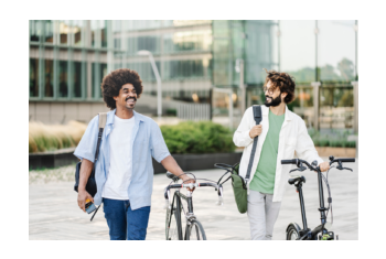 Vélotafeurs se rendant au travail