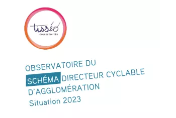 Page de garde du rapport de l'Observatoire du schéma directeur cyclable d'agglomération (situation 2023)