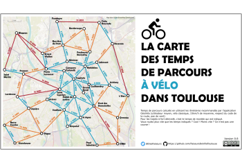 carte temps parcours vélo toulouse