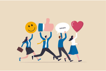 Groupe de personnes exprimant des avis