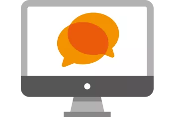 Picto bulles de discussions en ligne