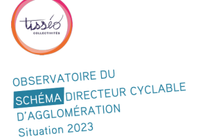 Page de garde du rapport de l'Observatoire du schéma directeur cyclable d'agglomération (situation 2023)