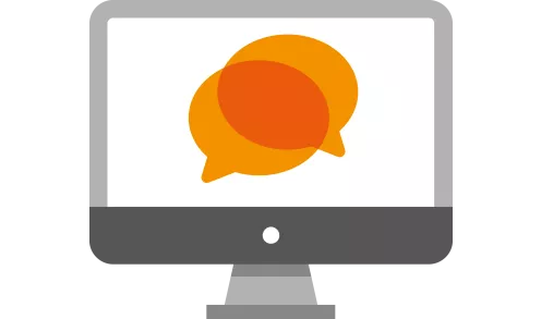 Picto bulles de discussions en ligne