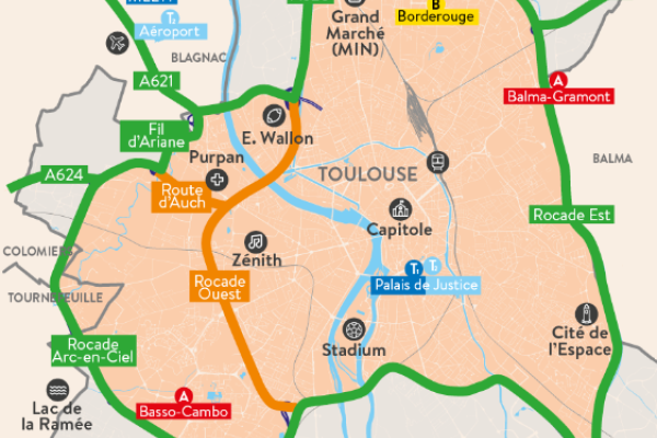 Carte indiquant le périmètre de la zone à faible émission