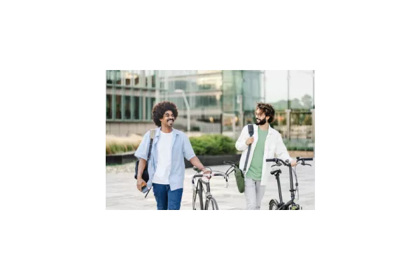 Vélotafeurs se rendant au travail