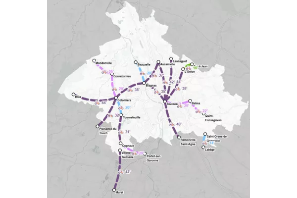cartographie d'itineraires cyclables