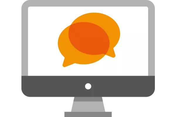 Picto bulles de discussions en ligne