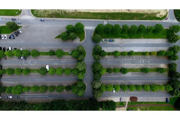 parking vue aérienne