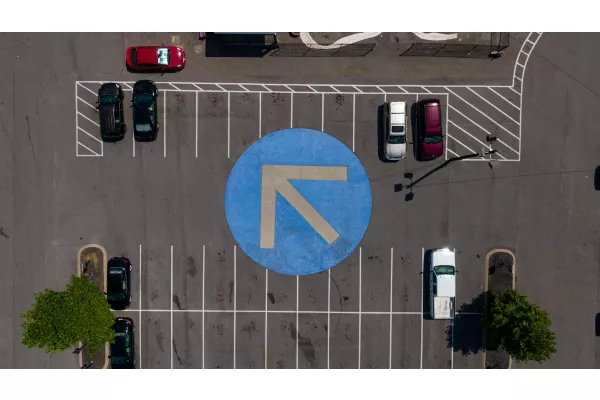 parking entreprise avec des voitures