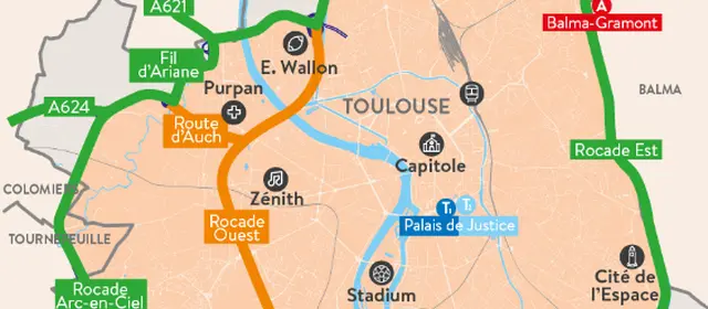 Carte indiquant le périmètre de la zone à faible émission