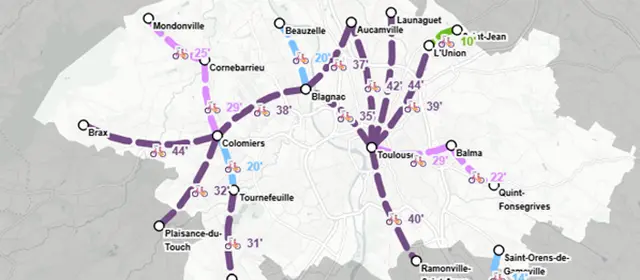 cartographie d'itineraires cyclables