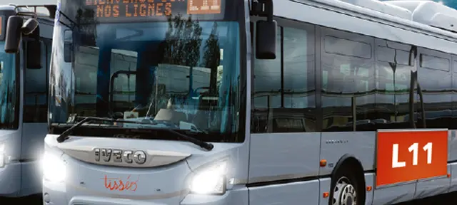 Bus Linéo 11 vu de profil