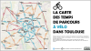 carte temps parcours vélo toulouse
